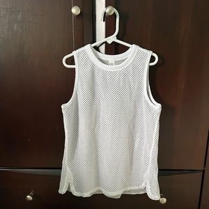 Athlete girl normal day nice shirt or athletic wear.